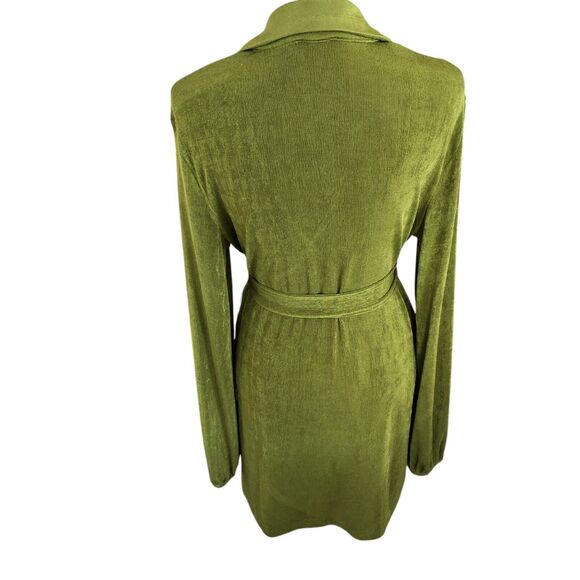 Princess Polly Sexy Flowy Feminine Green Wrap Size‎ 4 Long Sleeve Mini Dress - Picture 6 of 10